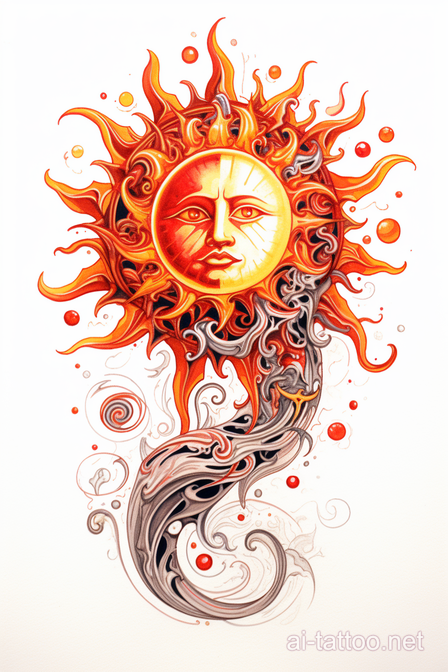AI Sun And Moon Tattoo Ideas 10